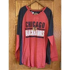 Womens Bottom Drawers NHL Chicago Blackhawks Tee T Shirt XL Hockey